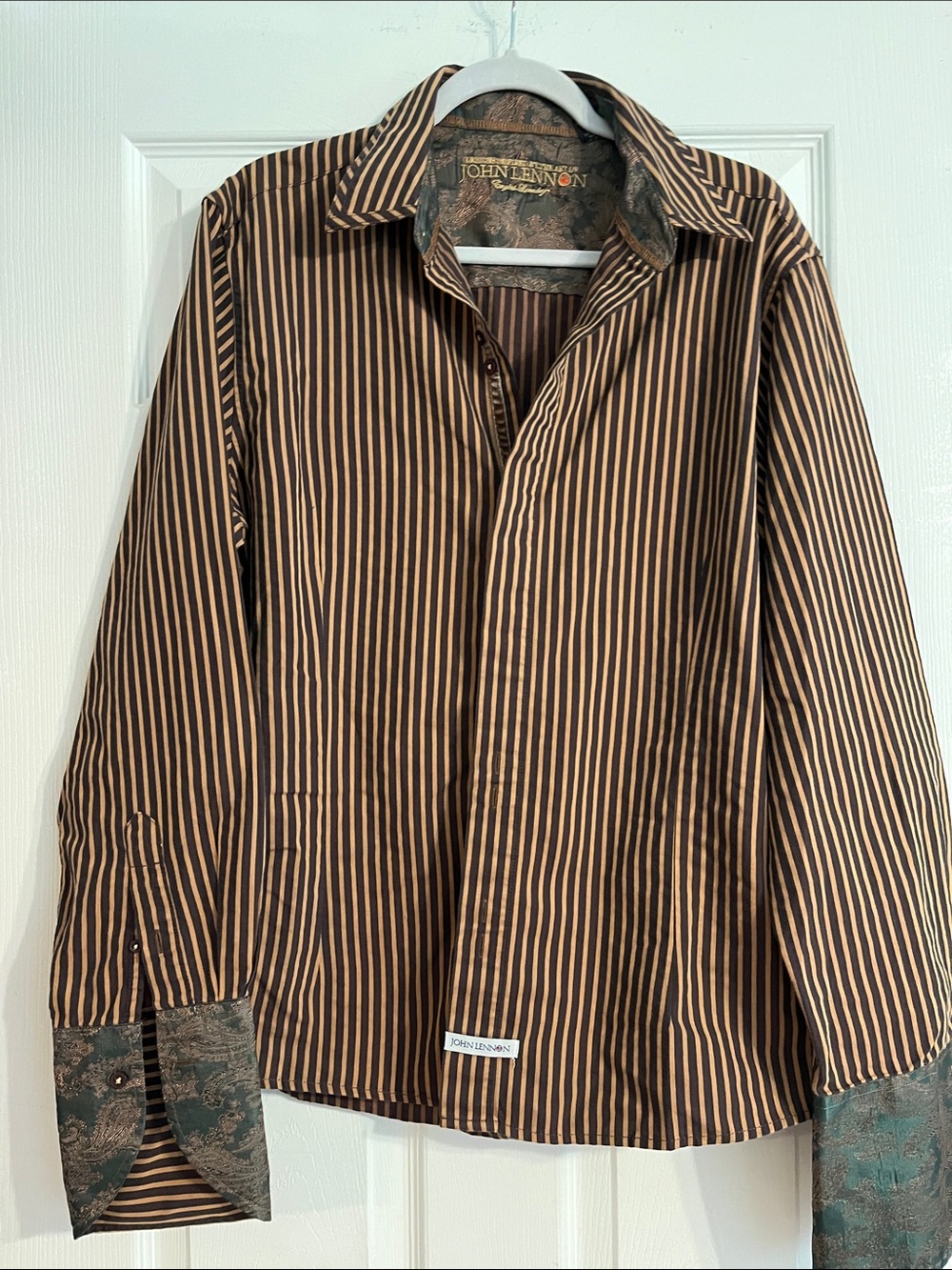 John Lennon English Laundry Striped Men's Dress Shirt